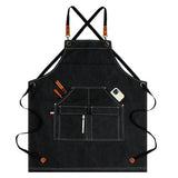 Cwmm1830_Denim Canvas Apron Multi-Functional Home Work Apron