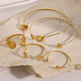 18K GOLD SEASHELL OPEN CUFF VINTAGE STYLE_CWAJE4664