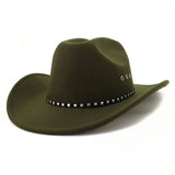 Western Cowboy Felt Hat Wide Brim Ethnic Jazz Hat_Cwah0679