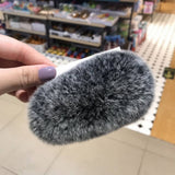 FURRY MINK HAIR CLIP CUTE FLUFFY BB BARRETTE_CWAHA3308