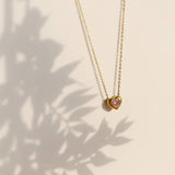 FRENCH VINTAGE HEART PENDANT NECKLACE_CWAJE1596