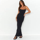 Solid Color Long Dress Comfortable Slip Dress