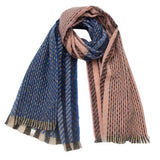 STRIPED JACQUARD SCARF UNISEX WINTER SHAWL_CWASC0866