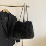 Winter Leisure Shoulder Bag Messenger Plush Bag_Cwab4004