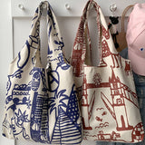 NEW CUTE SOFT GIRL ARTISTIC CANVAS BAG_CWAB2176