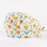 CHERRY BEAR PRINTED NURSE CAP PURE COTTON HAT_CWAH3324