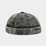 Retro Letter Star Patch Brimless Cap Unisex_Cwah04671