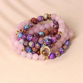 PINK 108 BEADED BRACELETS WITH STRETCHY BANDS_CWAJE3925
