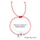 White Eyes Turquoise Red And White Rope Bracelet_Cwmm3797