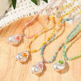 CRYSTAL PENDANT BEADED NECKLACE_CWAJE0436