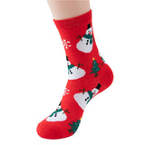 SANTA CLAUS CUTE CHRISTMAS PATTERN CREW SOCKS_CWMS0203