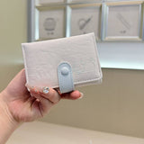 Cute Cat Embossed Mini Trifold Wallet With Snap_Cwab06228