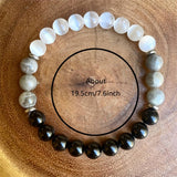 Colorful Round Beaded Natural Stone Bracelet_Cwmm11258