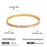 LUXURY ZIRCON CLASP BRACELET IN STAINLESS STEEL_CWAJE4656