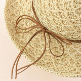 OUTDOOR DOUBLE LAYER FOLDABLE STRAW BUCKET HAT_CWAH1407