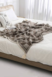 SOFT COZY KNIT SOFA BLANKET FRINGED SHAWL_CWASC0155