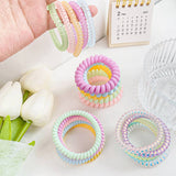 SYMPHONY CREAM TELEPHONE WIRE HAIR TIES 5 PACK_CWAHA1095