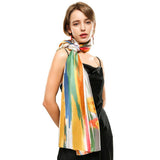 LILY PRINT SILK SCARF GRAFFITI STYLE FOR WOMEN_CWASC0674