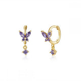 MULTICOLOR BUTTERFLY SIMPLE TEMPERAMENT EARRINGS_CWAJE1721