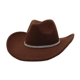 Western Ethnic Felt Cowboy Fedora Hat_Cwah04405