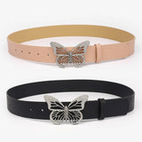 BUTTERFLY RHINESTONE BUCKLE LADIES SIMPLE BELT_CWABE0613