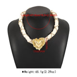 FASHIONABLE WOVEN FABRIC PEARL NECKLACE_CWMM3144