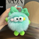 CUTE BOWKNOT BIG EYES CAR KEYCHAIN PLUSH PENDANT_CWMM2518