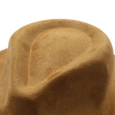 Western Cowboy Hat Brown Jazz Hat Felt Hat_Cwah2497
