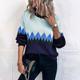 Vintage Diamond Check Color Sweater