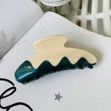 New Color Matching Acrylic Wave Hairpin, Medium