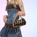 Leopard Print Fashionable Single-Shoulder Bag