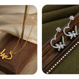 HEART BUTTERFLY FLOWER DESIGN EARRINGS NECKLACE_CWAJE1079