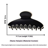 Elegant Acetate Hair Claw ? Pure Color_Cwaha07172
