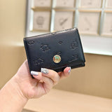 Cute Cat Embossed Mini Trifold Wallet For Students_Cwab06230