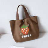 CUTE CANVAS LUNCH TOTE BAG FOR WOMEN SMALL_CWAB5665