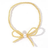 PERSONALIZED SWEET MILLET BEAD BOW BRACELET_CWMM3808