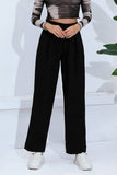 Solid color high-waisted commuter suit pants_cwblp1078