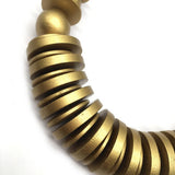 Vintage Single Layer Wooden Bead Necklace_Cwmm4734