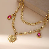 STAINLESS STEEL PENDANT TITANIUM STEEL NECKLACE_CWMM3575