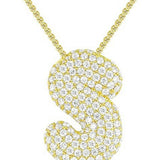 26 LETTERS NECKLACE COPPER ZIRCONIA PENDANT_CWMM5864