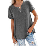 Versatile V-Neck Short-Sleeved Loose T-Shirt_Cwtbls02472