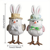 EASTER COUPLE LIGHTED YELLOW HOODED BIRD ORNAMENTS_CWMM3486