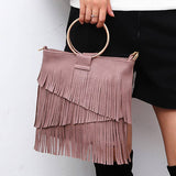 Women Fashion Tassel Clutches Shoulder Bag_Cwab0798