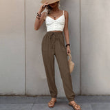 Texture Sense Casual Long Small Foot Pants