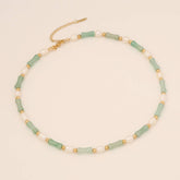 FASHION PEARL BAMBOO NATURAL STONE NECKLACE_CWAJE0652