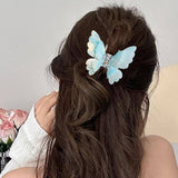 DOUBLE LAYER BUTTERFLY GRADIENT PEARL HAIRPIN_CWAHA2195