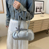 FASHION BUTTERFLY SIMPLE SOLID COLOR KNOT HANDBAG_CWAB3308
