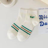 STRIPED EMBROIDERED BUNNY SOCKS FOR WOMEN_CWMS2026