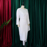 FASHION SOLID COLOR TONGLE PENCIL SKIRT DRESS_CWDMD3681