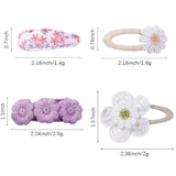 DAISY BB CLIP SET PRINTED CUTE FABRIC CLIPS_CWAHA6701